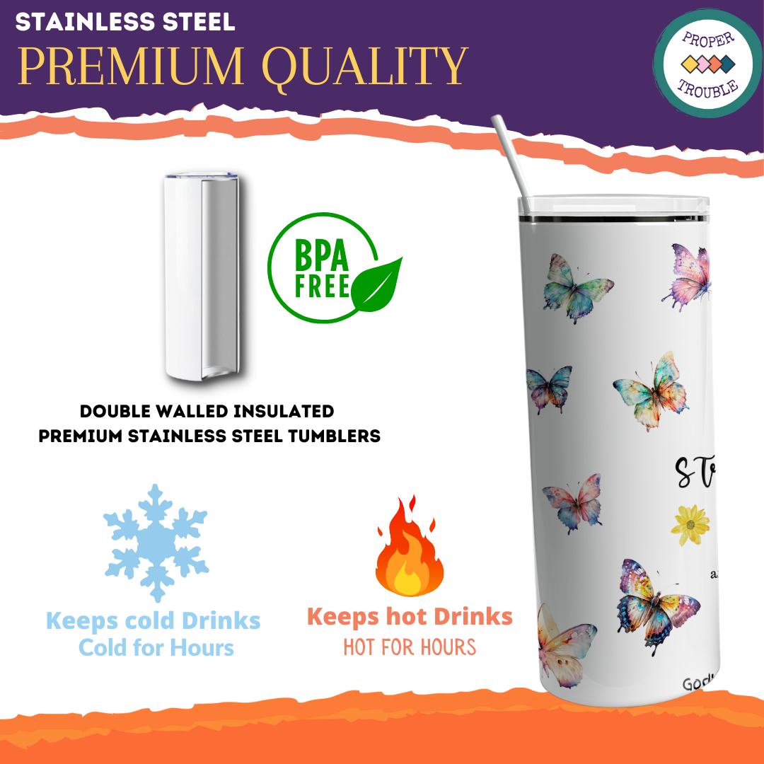 Believe in Yourself, Never Give Up 20oz Travel Tumbler