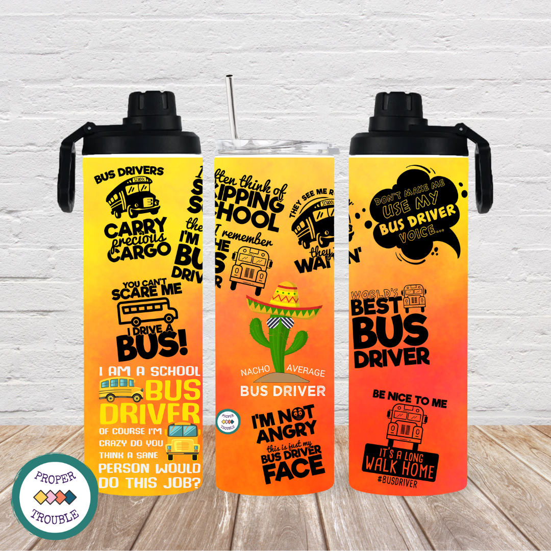World's Best Bus Driver Tumbler/ Mug / Coffee Gift Set
