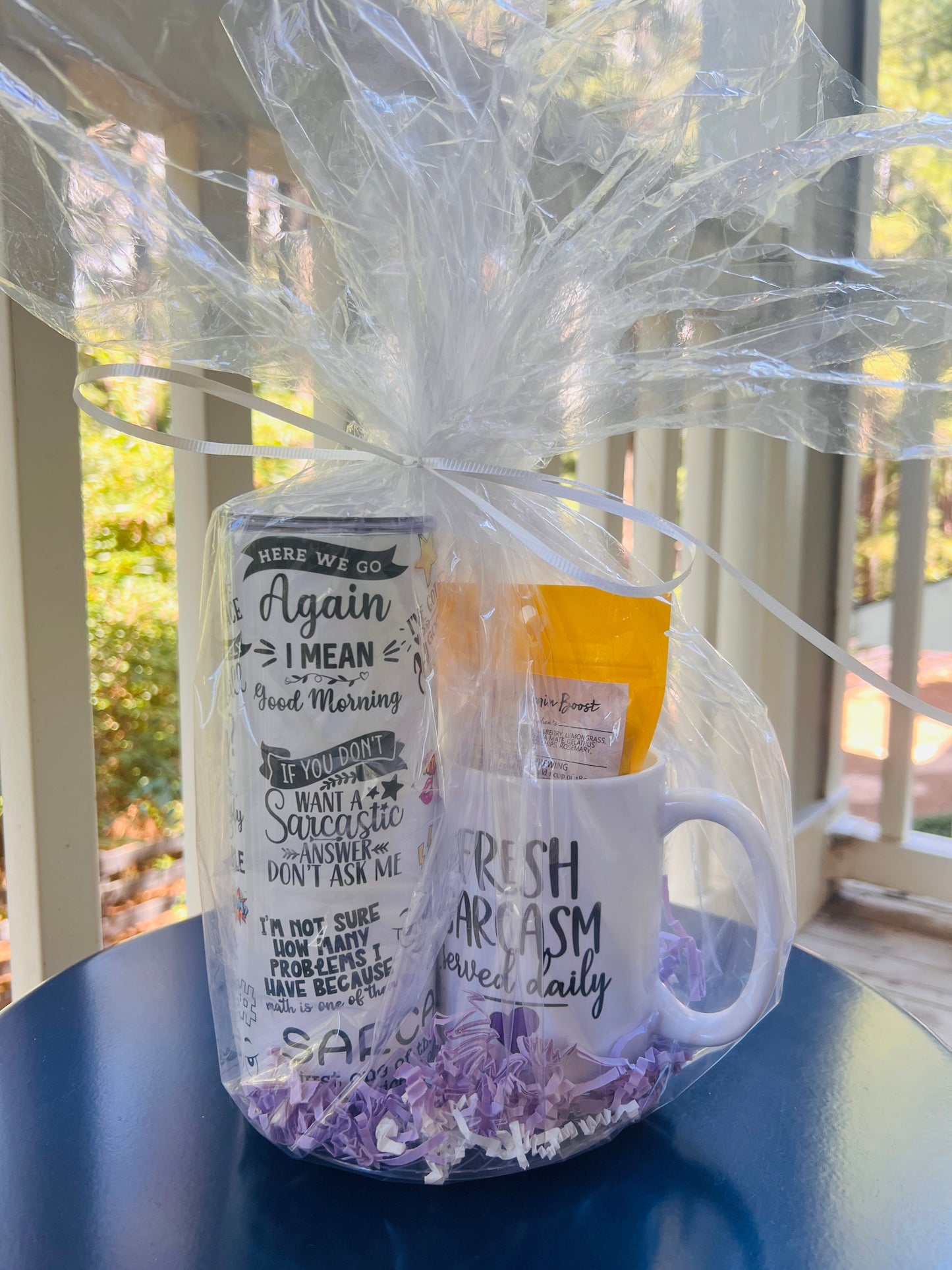 Sarcasm Served Daily Tumbler/ Mug / Tea Gift Set