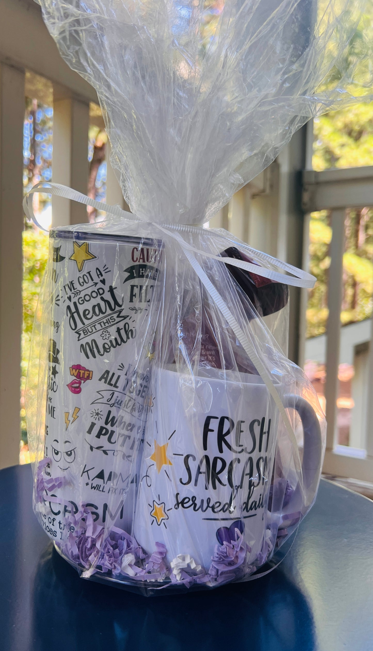 Gift set with tumbler, mug and coffee