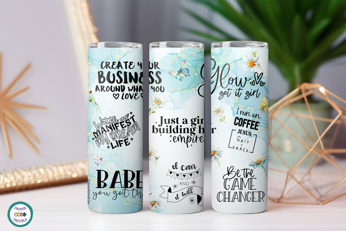 Female Entrepreneur Tumbler/ Mug / Coffee Gift Set