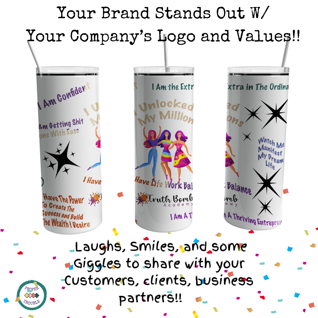 Customized, and Personalized For Your Fundraiser on 20oz Travel Tumbler