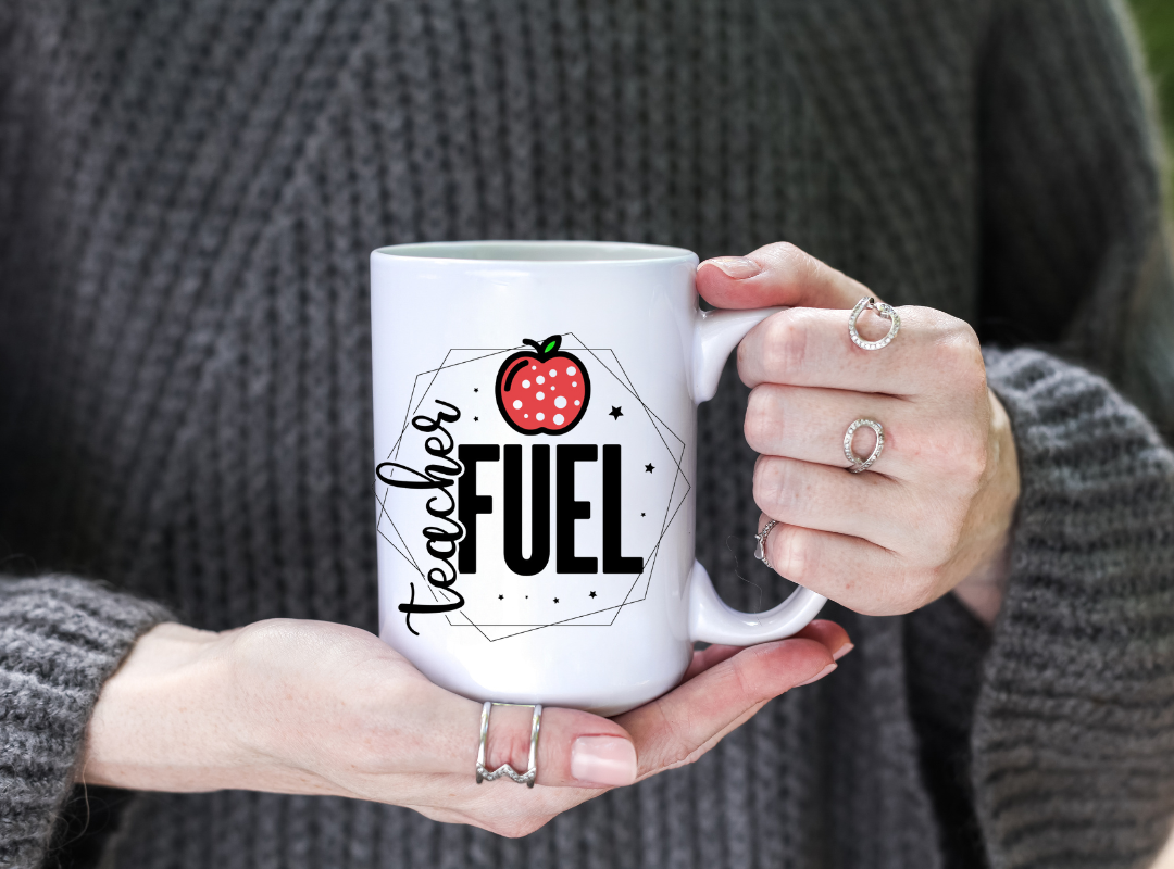 Teacher Fuel 15 oz Coffee/ Tea Mug