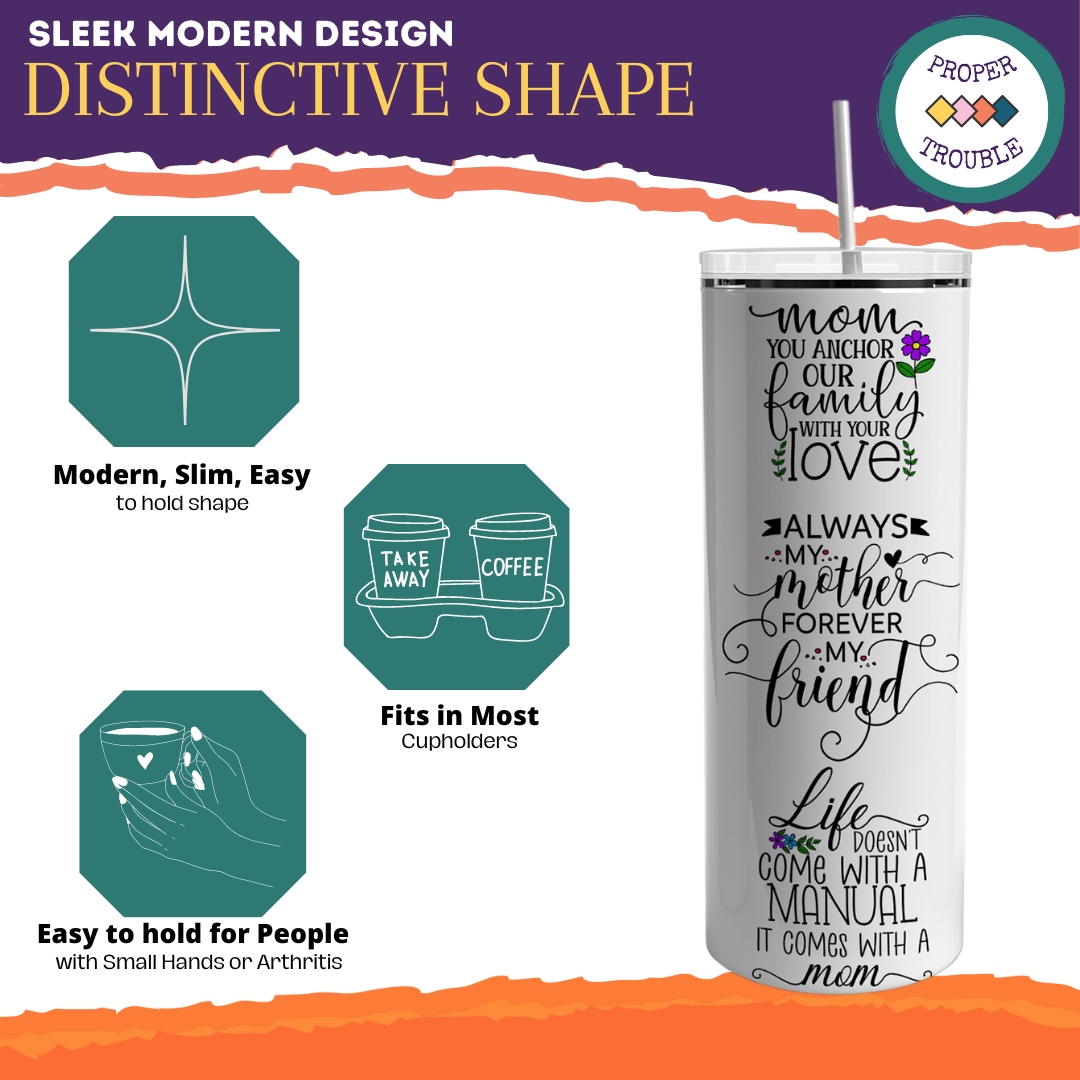 Mom's Make Life Beautiful 20oz Travel Tumbler