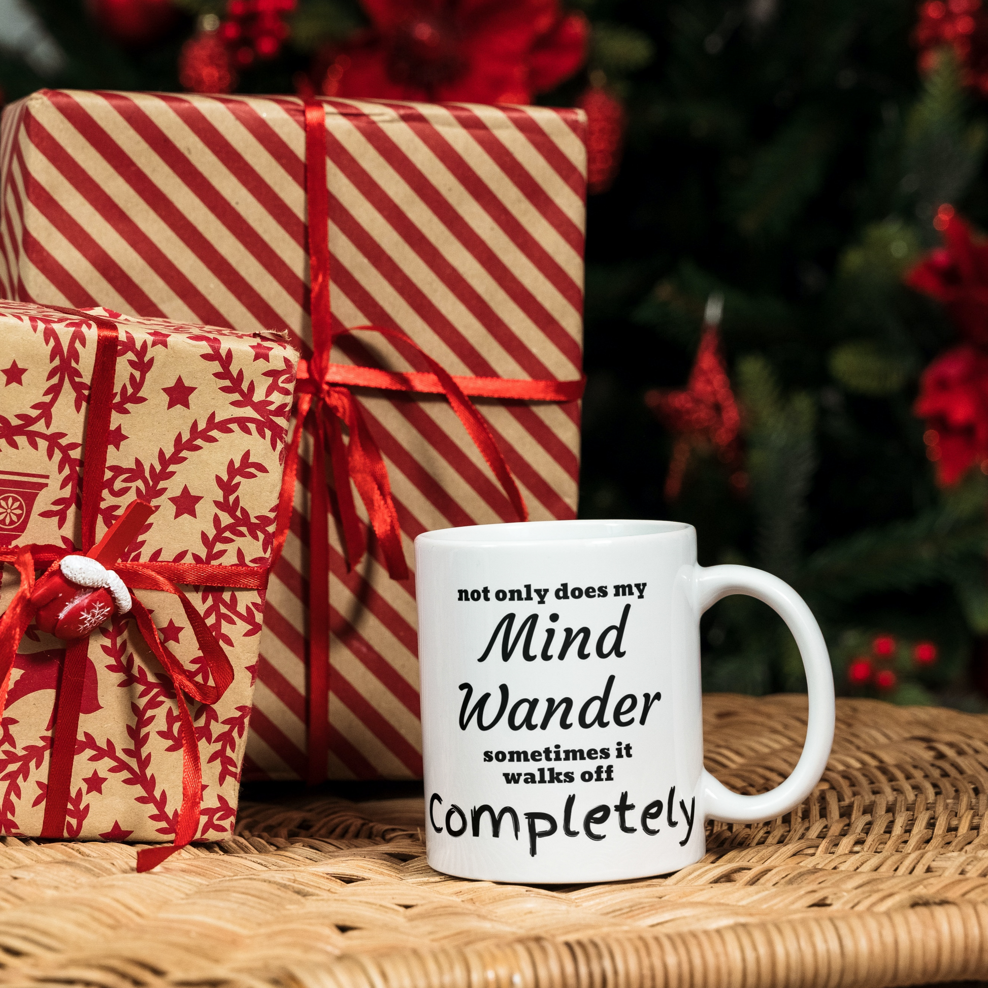 Not only Does my Mind Wander Sometimes it walks off Completely 11 oz coffee / tea mug