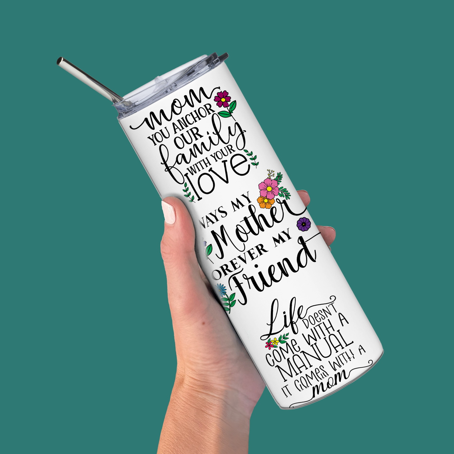 Mom's Make Life Beautiful 20oz Travel Tumbler